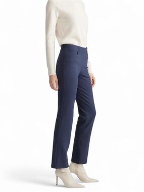 Quince Navy Straight Leg Trousers